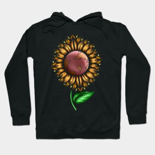 Sunflower With Earth In The Middle For Earth Day Hoodie